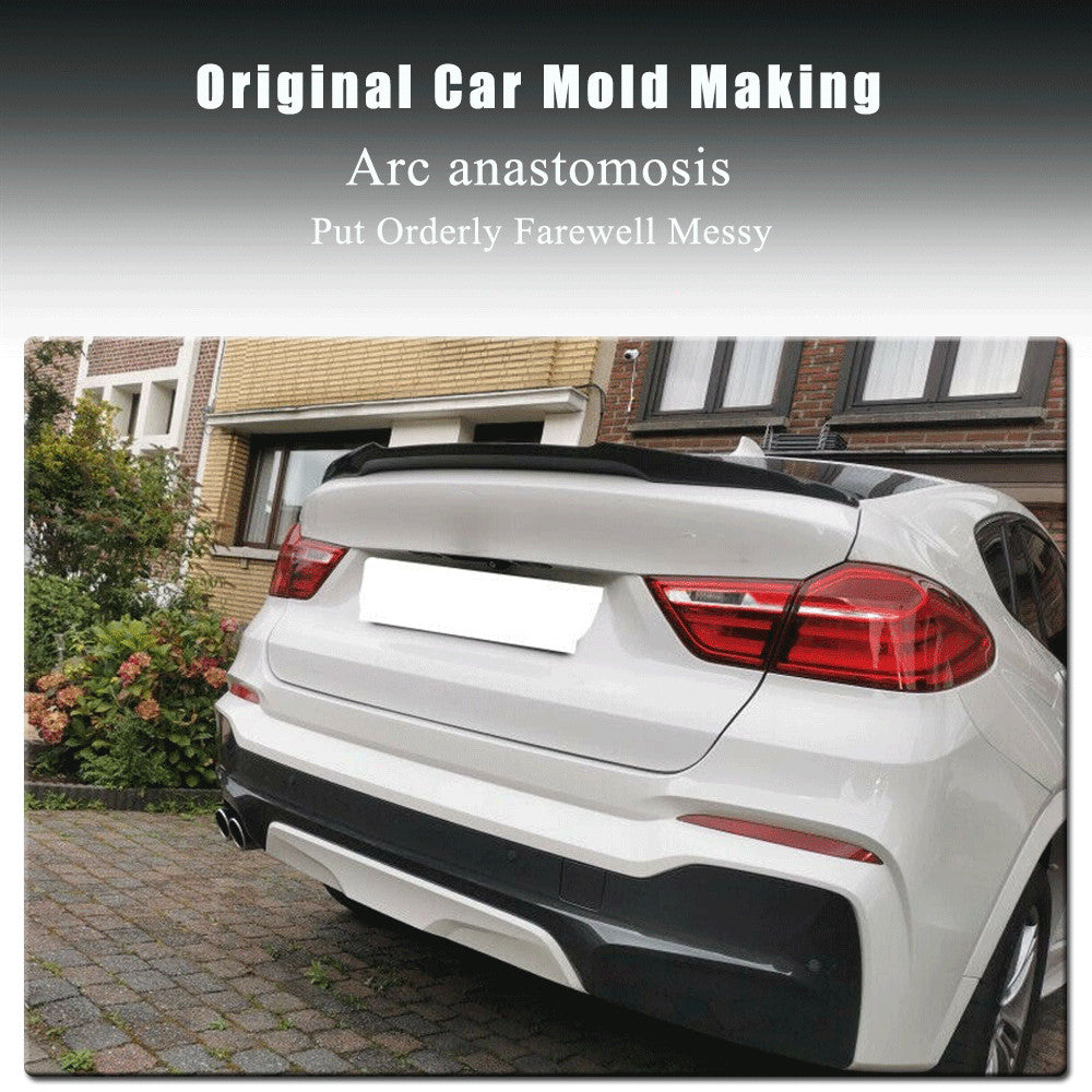 Gloss Black Rear Trunk Racing Spoiler Boot Lip Wing for BMW X4 F26 35i 2014-2017