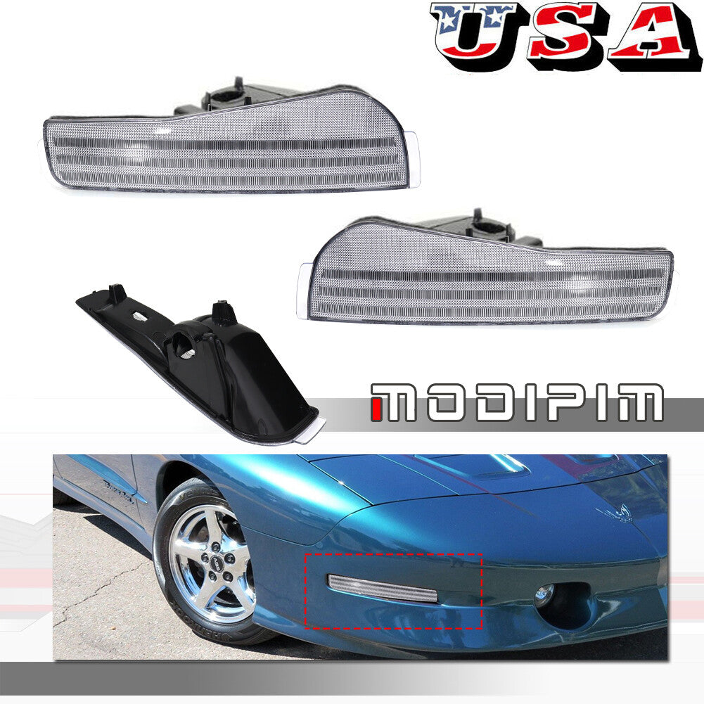 Transparent front bumper turn signal light cover for 93-97 for Pontiac Firebird Trans Am