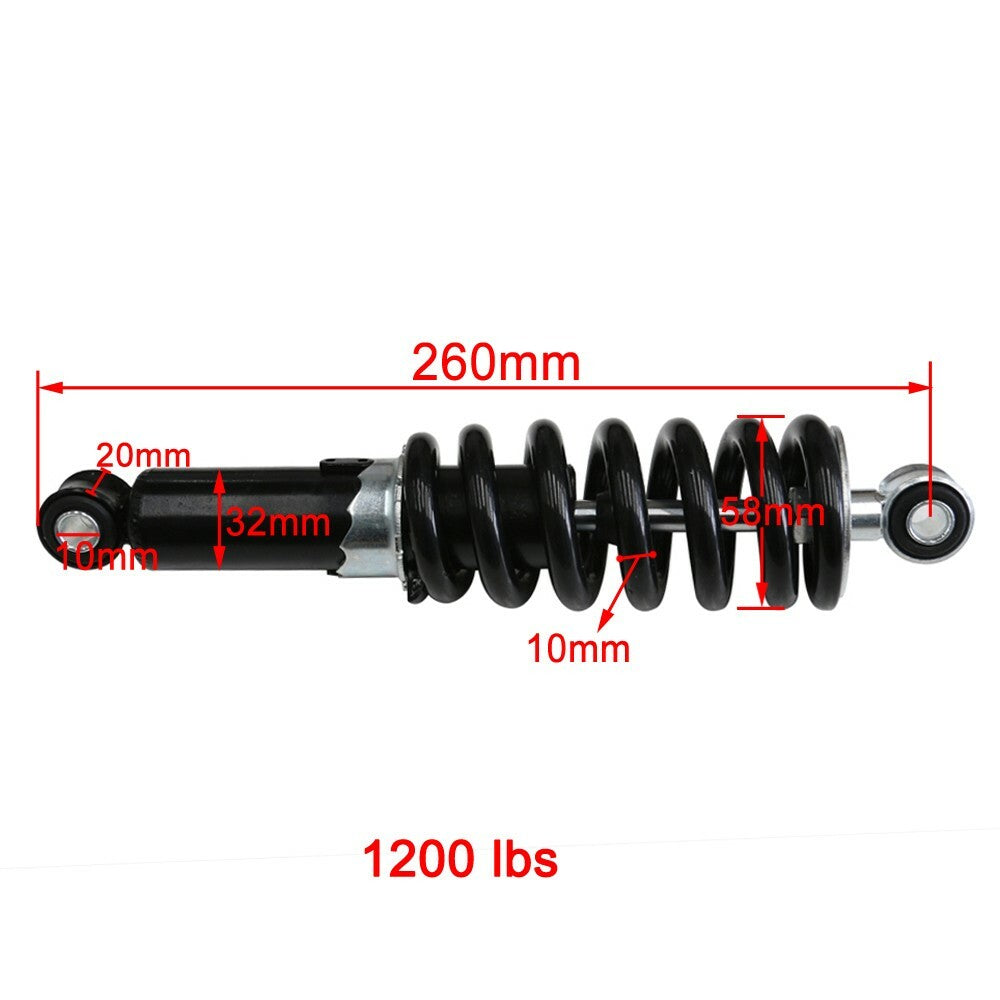 260mm 10 Rear Shock Absorber Fo Pit Dirt Bike Motorbike Quad CRF KLX TTR SSR