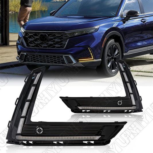for Honda for CR-V 2023-2025 Bi-Function LED DRL Fog Lights Kit with Wiring Harness