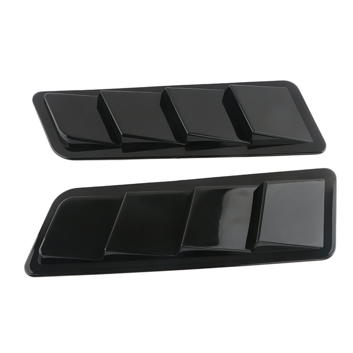 Hood Vent Scoop Kit Universal Air Flow Intake Louvers Cooling Cap (Black)