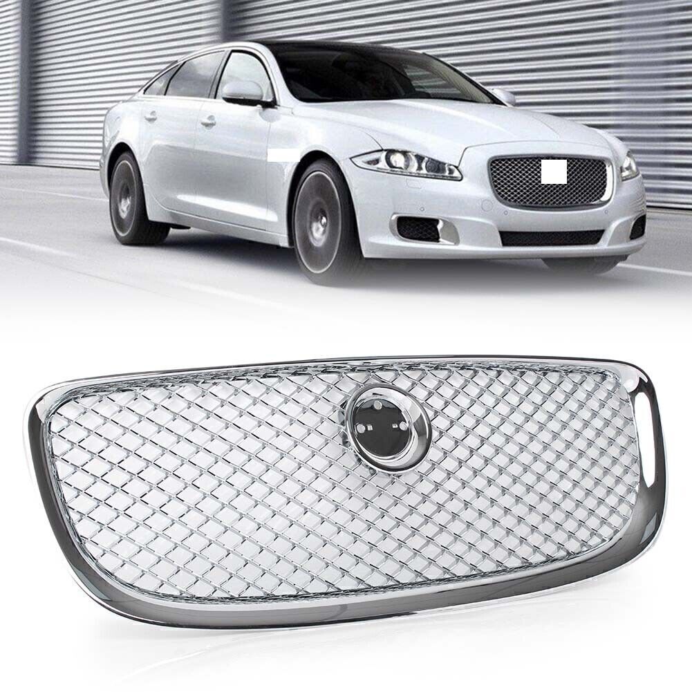 ABS Chrome Front Grille Upper Mesh Grill for Jaguar XJ 2010-2015 2014 2013 2012