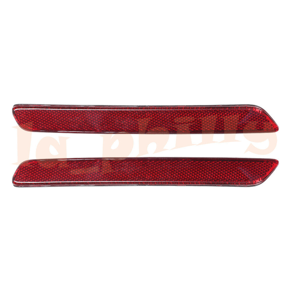 2pcs Fit for Cadillac 2018 2019 XTS-Bumper Trim-Reflector Left+Right Red