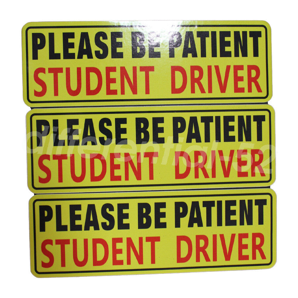 3 Pcs Bumper Sticker Car Decal Student Driver Magnet Car Signs Please Be Patient