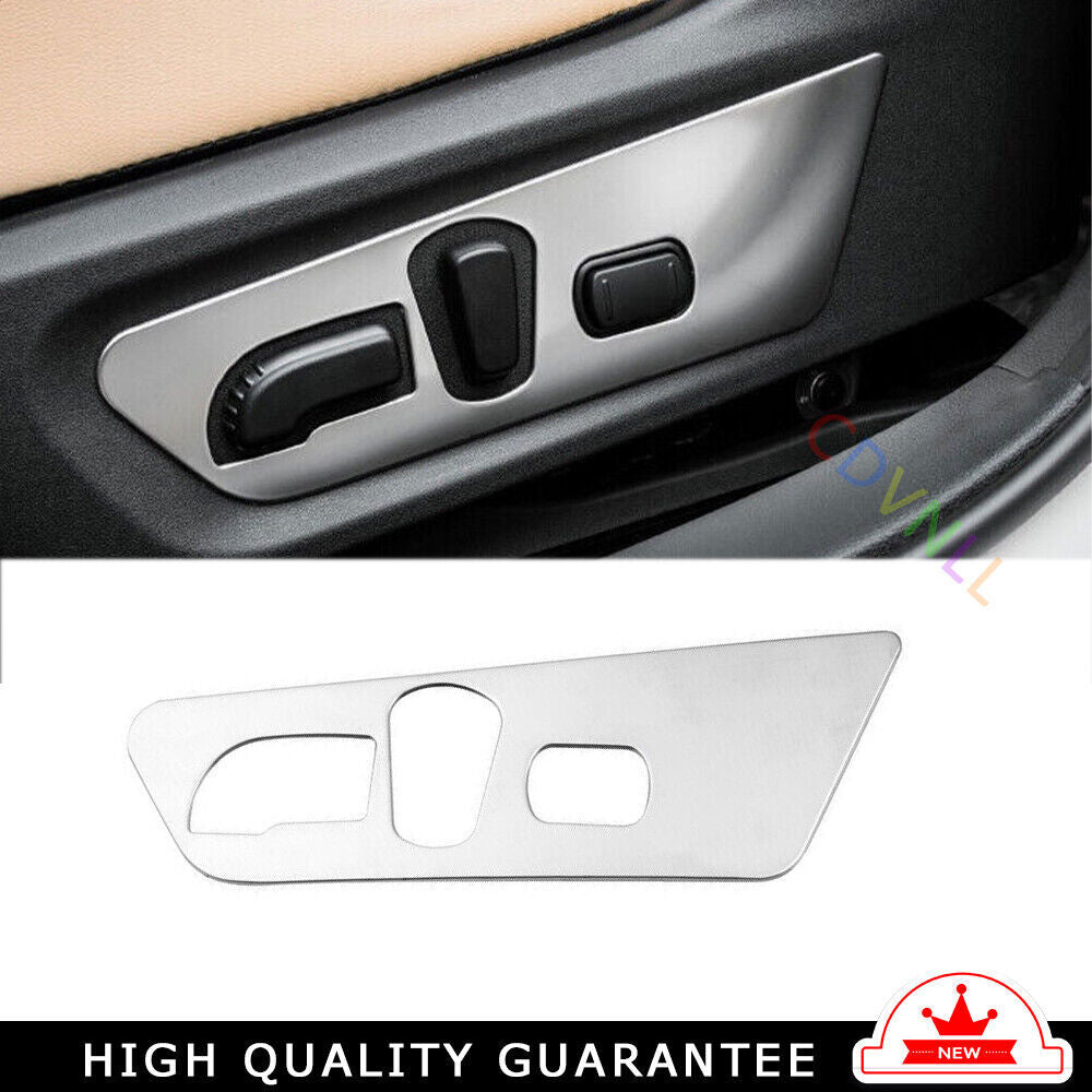 Car for Seat Adjustment Button Panel Trim Fit for Nissan Sentra 2020-22 Silver Steel