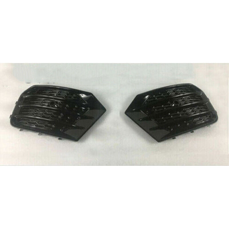 for Audi Q3 2016-18 Front Fog Light Grill Front Honeycomb Grille Glossy Black 2x