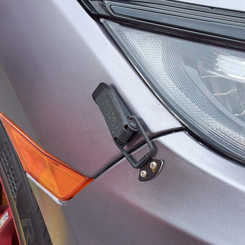 2Pcs Car Metal Quick Release Buckle Fasteners Trunk Front Rear Fender Bumper