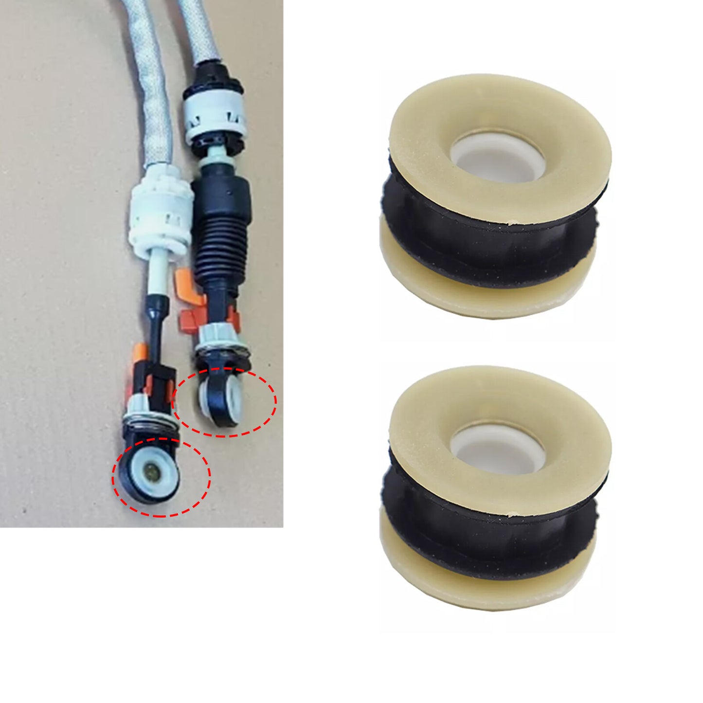 2X Gear Link Linkage Control Cable Bushing for Citroen C5 for Peugeot 407 9800977680