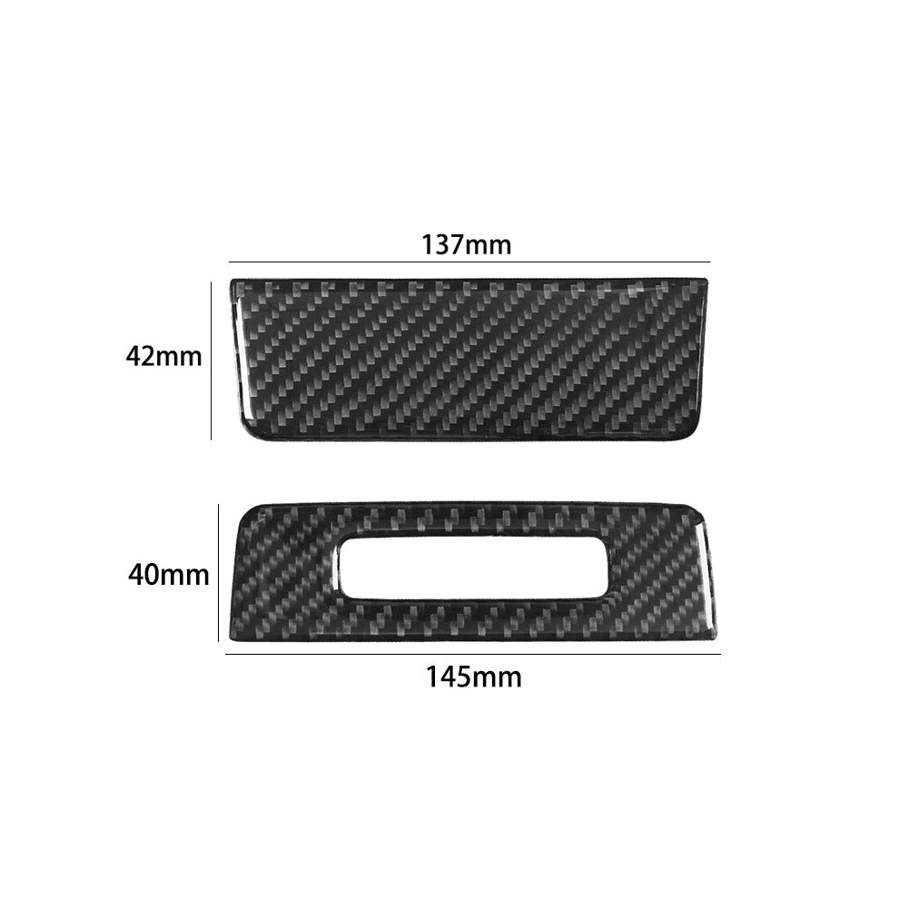 2X Carbon Fibre Rear Console Plate Trim for Land Rover Discovery Sport 2015-19