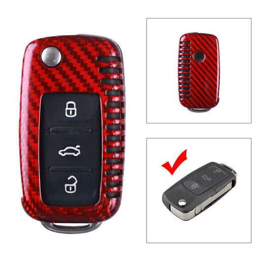 Remote control key shell protective cover suitable for Volkswagen for Golf GTI R32 for Jetta Polo Carbon Fiber