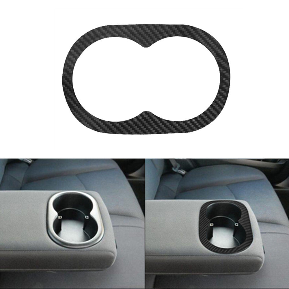 Carbon Fiber Rear Armrest Cup Holder Frame Cover Trim for Chrysler 200 2011-2014