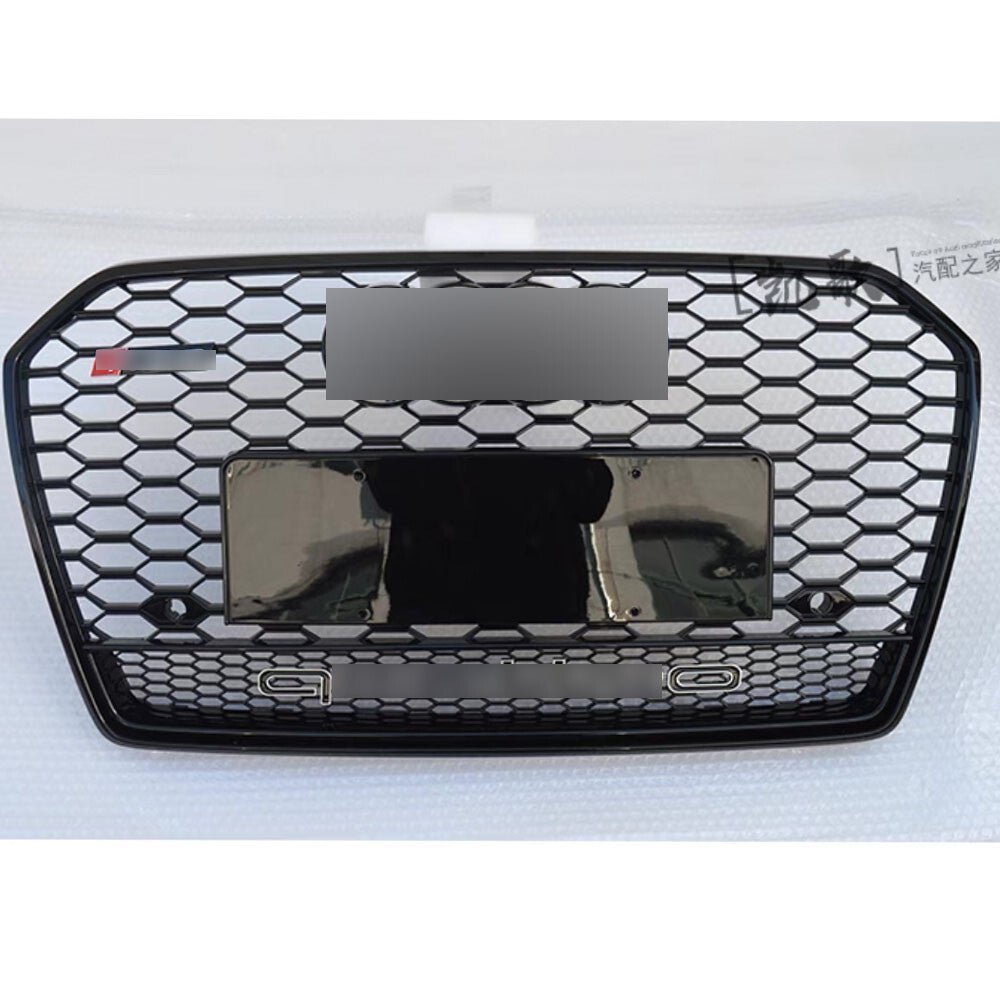 Fit for Audi A6 S6 2016-2018 Front Grill Bumper Honeycomb Grille W/Camera Slot