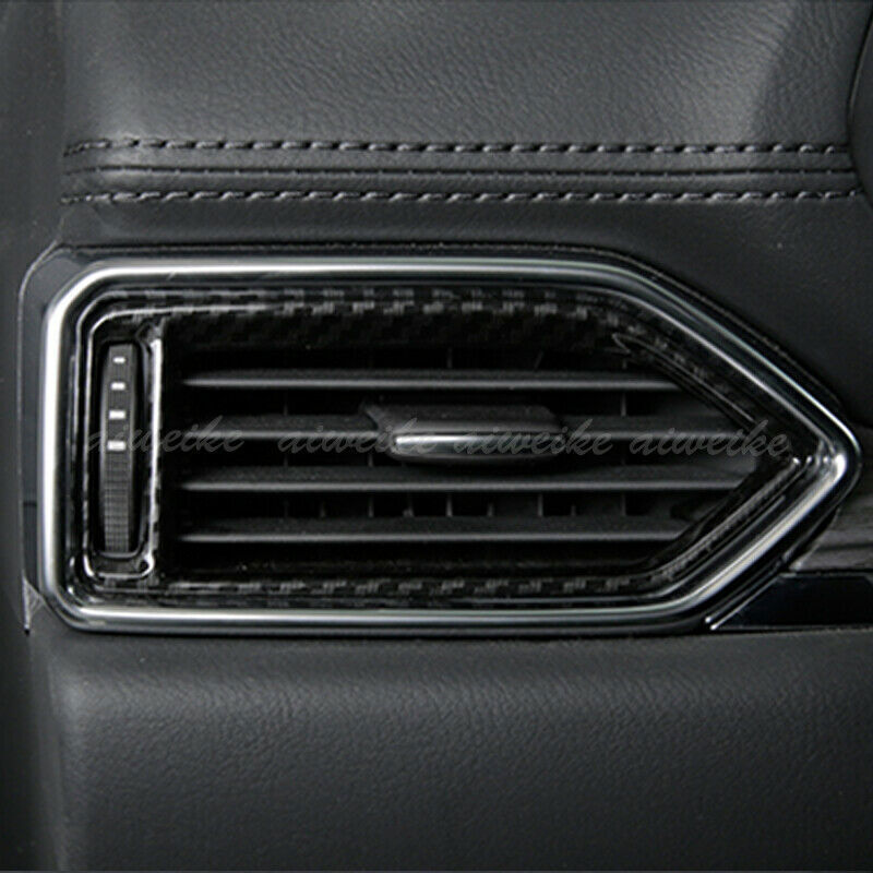 for Mazda CX-5 2017-2024 Carbon Fiber ABS Side Air Vent Outlet Cover Trim Frames