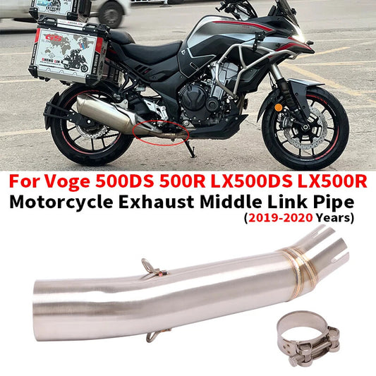 Slip-On Exhaust Mid-Pipe  Muffler 51mm For Voge 500DS/500R/LX500DS 2019-2020