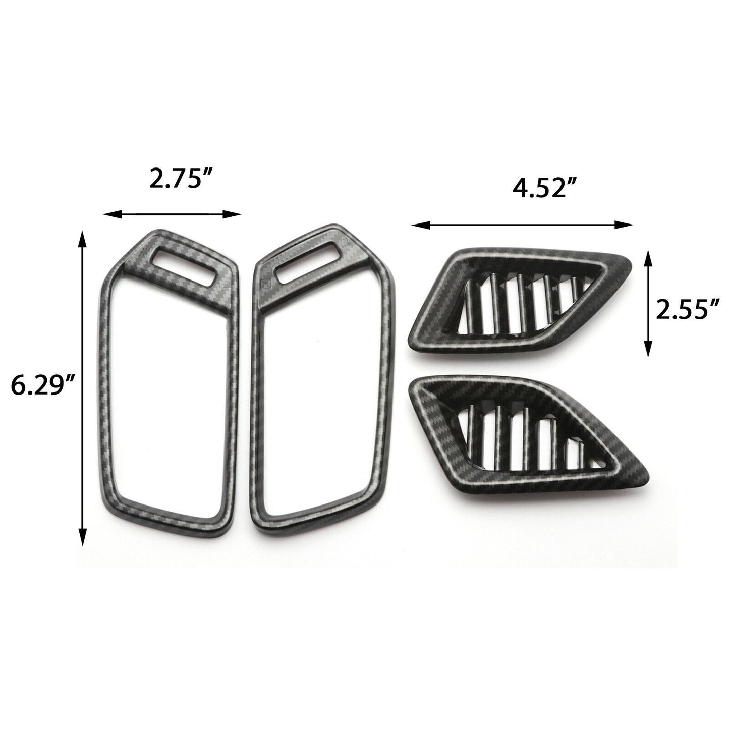 Carbon Fiber ABS Dashboard Air Vent Outlet Cover Trim for Honda Accord 18-22