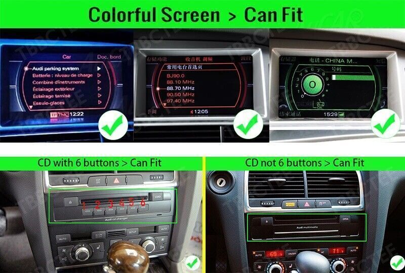 10.25 Touchscreen Android GPS Navigation for Audi Q7 Mmi 4g carplay Bluetooth