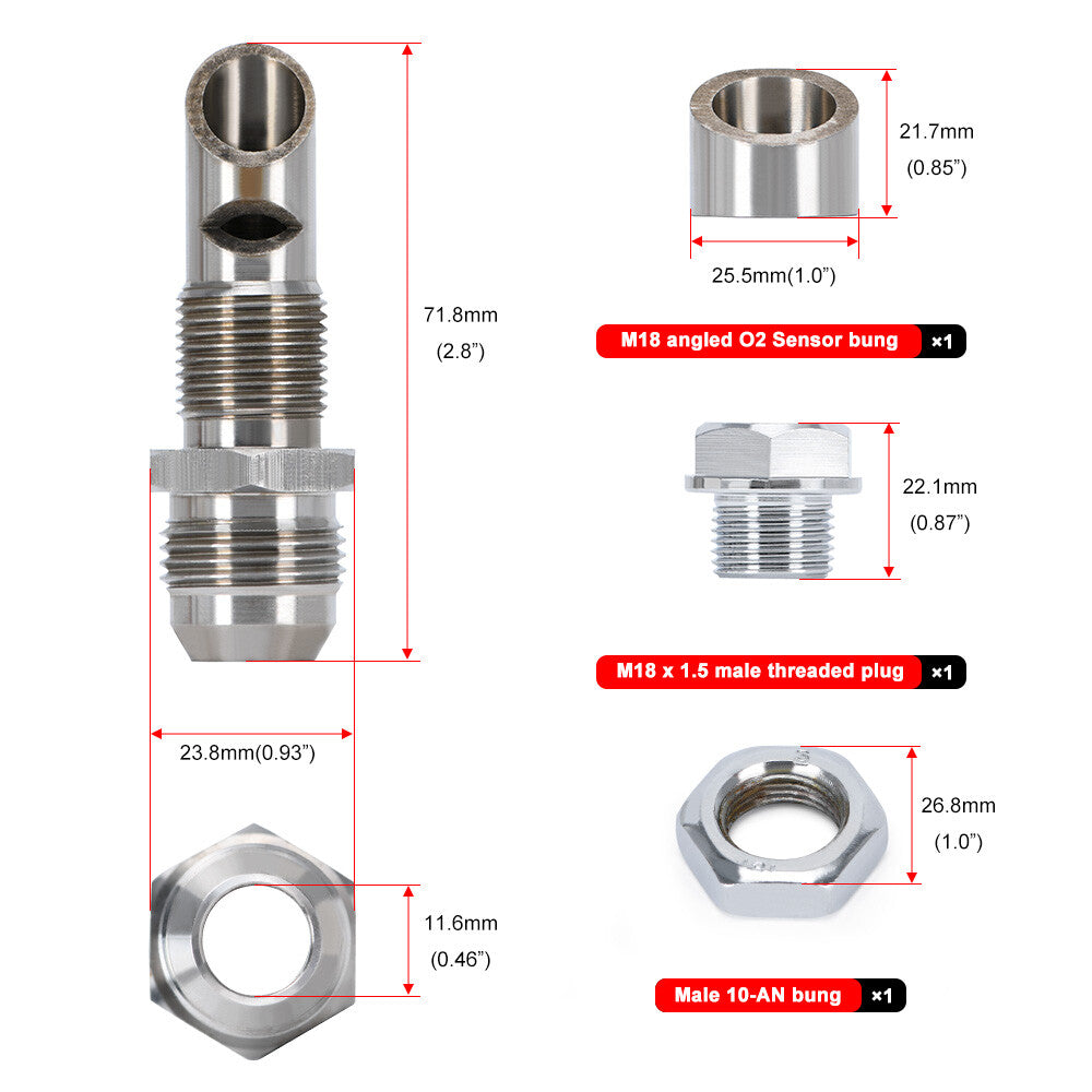 Exhaust Vacuum Kit Catch Can Vent E-VAC Scavenger Kit T304 SS E-VAC fitting