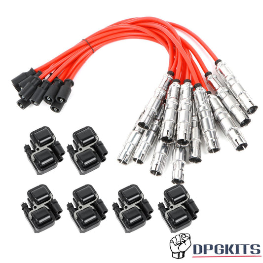 Ignition Coil  Spark Plug Wire for Mercedes-Benz C32 AMG 2002-2004 3.2L UF-359