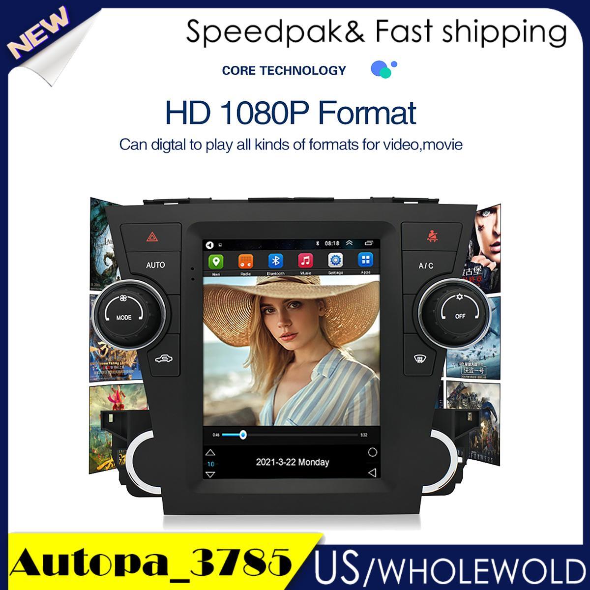 9.7 Car Stereo Radio GPS 1GB+16GB Android 10.1 for Toyota Highlander 2008-2013
