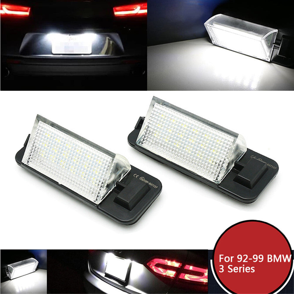 2 Rear LED Number License Plate Light White Lamps for BMW E36 3 Series 1992-1999