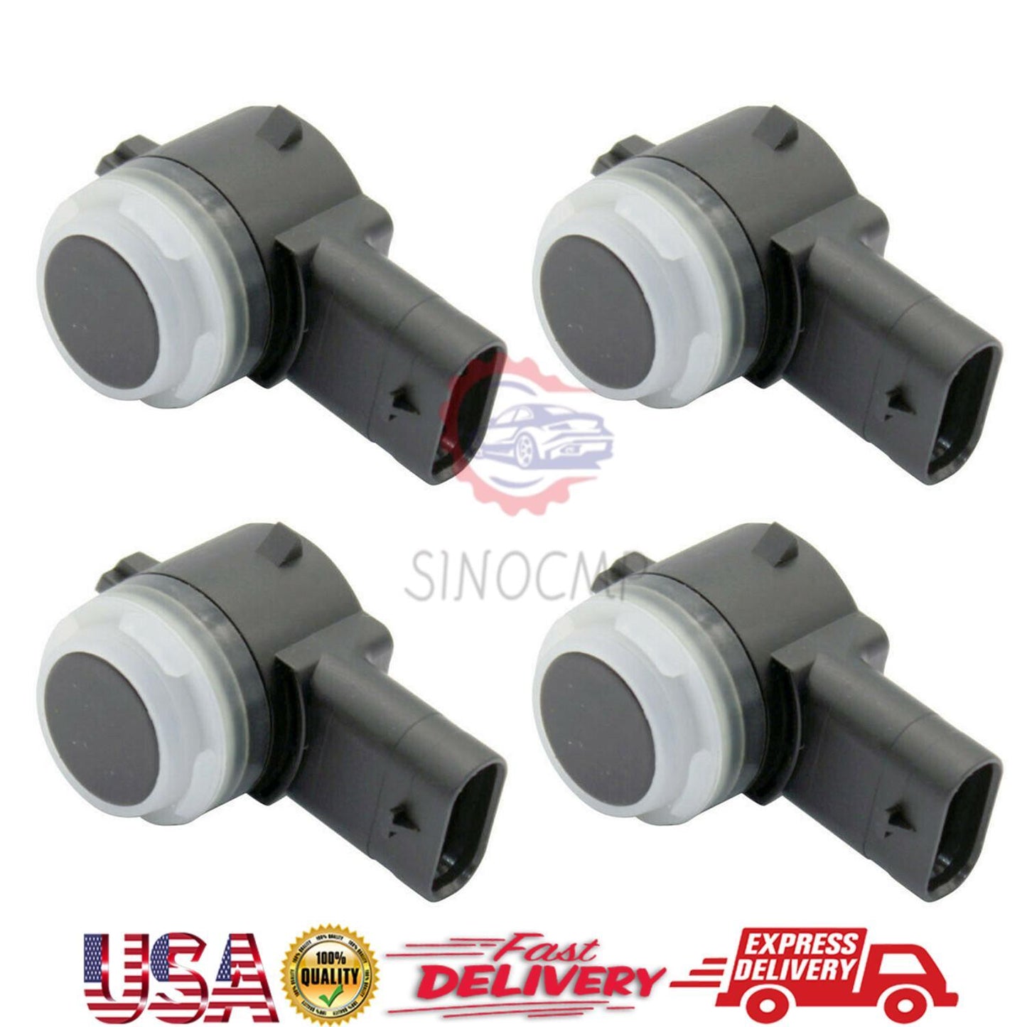 4X Parking Side Sensor Front Rear Bumper For 1127503-12-C for Tesla Model 3/Y/X/S