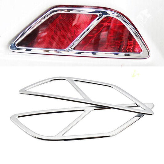 Fit for Toyota RAV4 2016-2018 Chrome Silver Rear Bumper Fog light Frame Trims