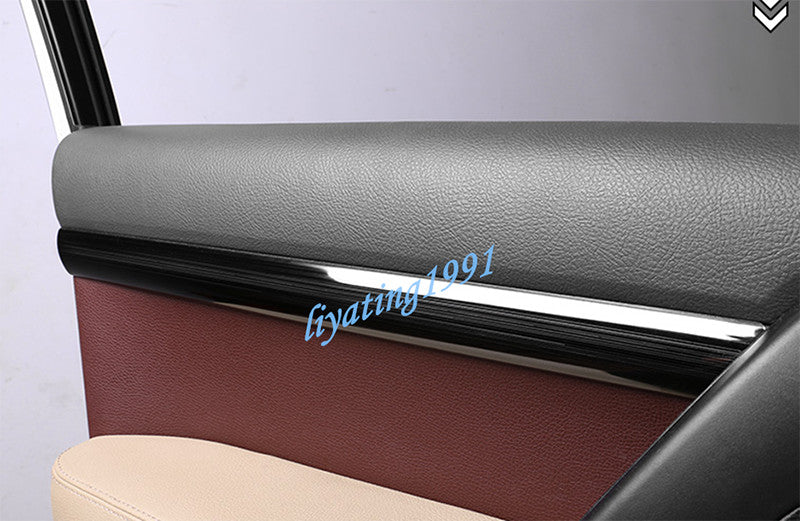 Black titanium Inne Door Decor Strip Trim for Toyota for Land Cruiser LC200 2008-21