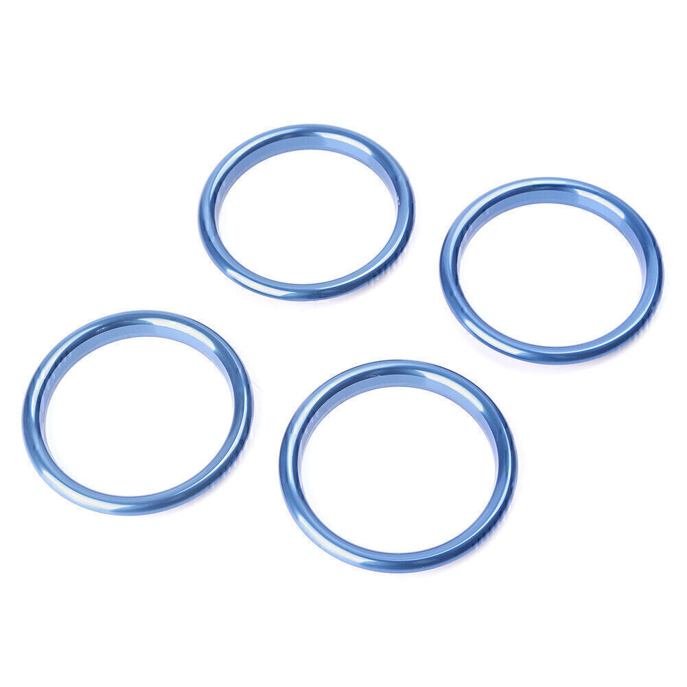 4x Interior Blue Air Vent Outlet Ring Cover Trim fit for Audi A3 8V 2012 - 2019 Blue