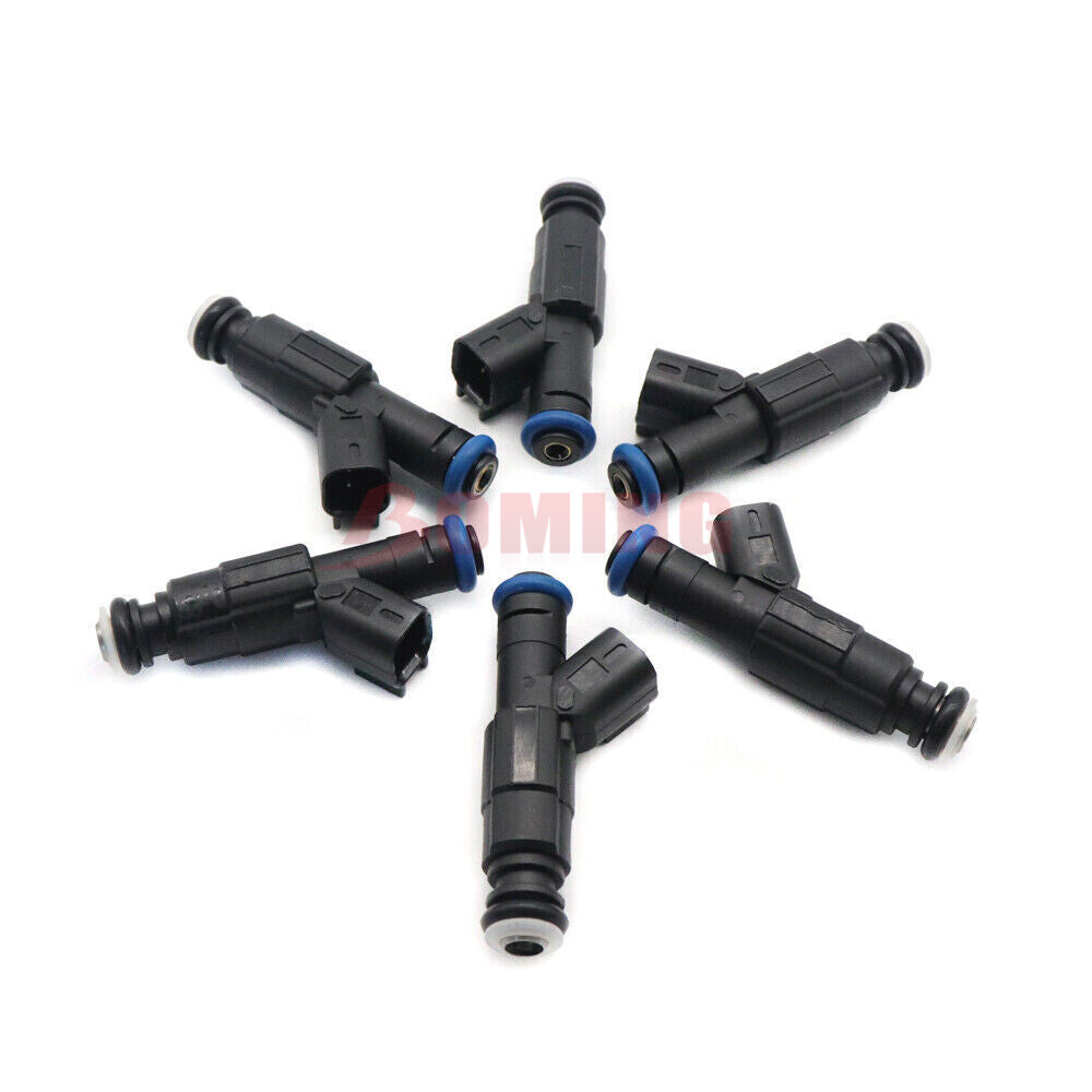 6 PCS 0280155784 Fuel Injectors Upgrade for Jeep Cherokee TJ 4.0L 1999 2001-2004