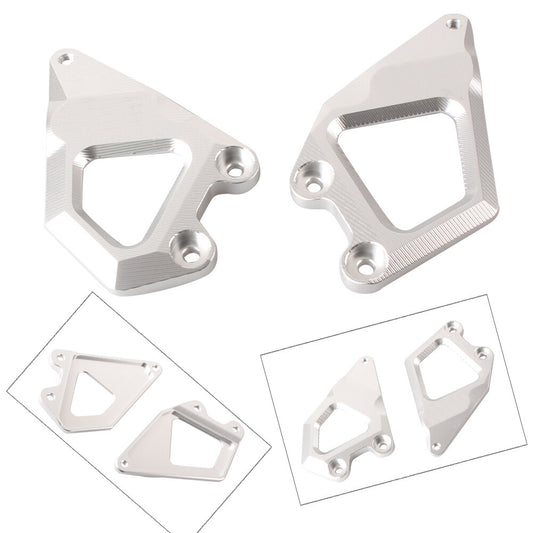for BMW 2013 2014 R1200GS Silver Footrest Protector Foot Pegs Heel Guard Plates