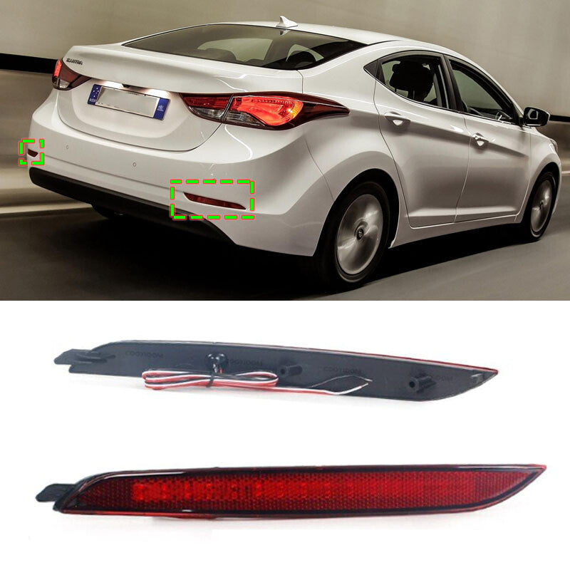 LED Rear Bumper Brake Lamp Reflect light Pair for Hyundai for Elantra 2012-2014
