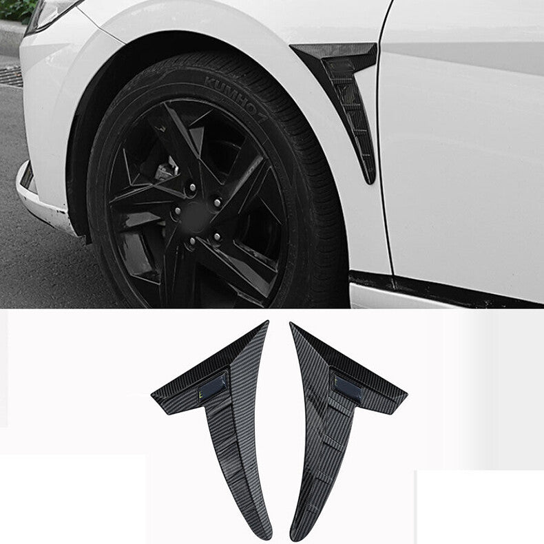 for Hyundai for Elantra 2021-2023 Carbon Fiber Side Door Fender Vent Air Wing Cover