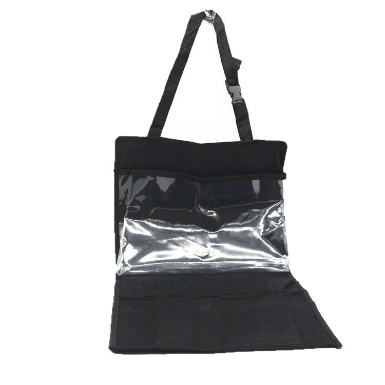 Car Back for Seat Organiser Tidy Tablet holder Travel Storage Bag Pocket Black