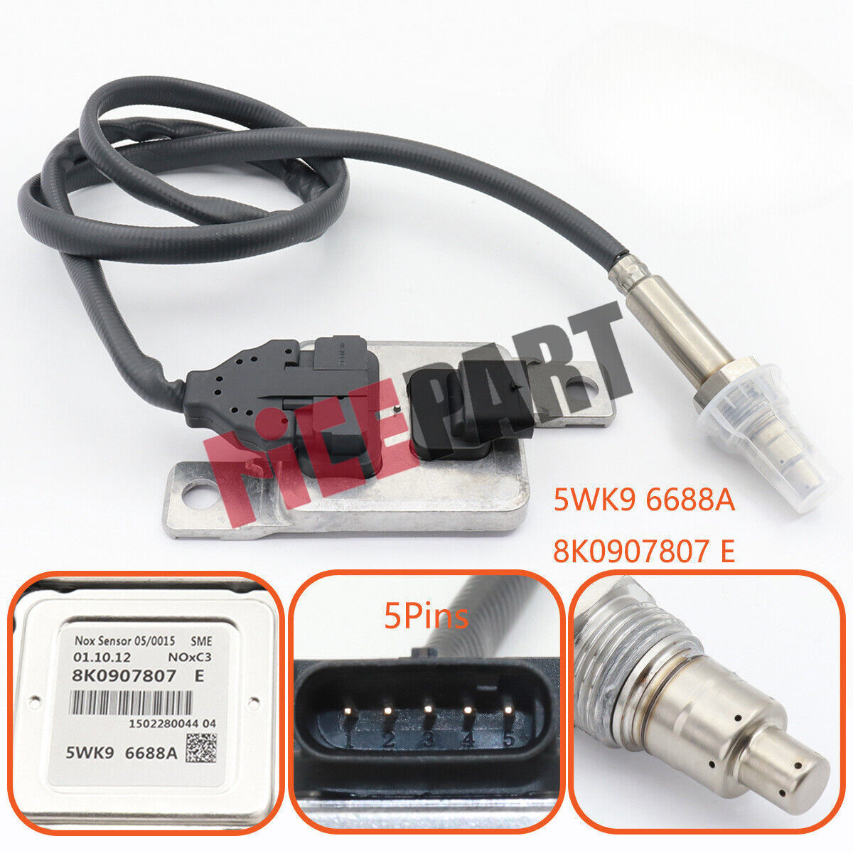 8K0907807E NOX Nitrogen Oxide Sensor compatible for VW for Passat 2.0L 12-15 5WK9 6688