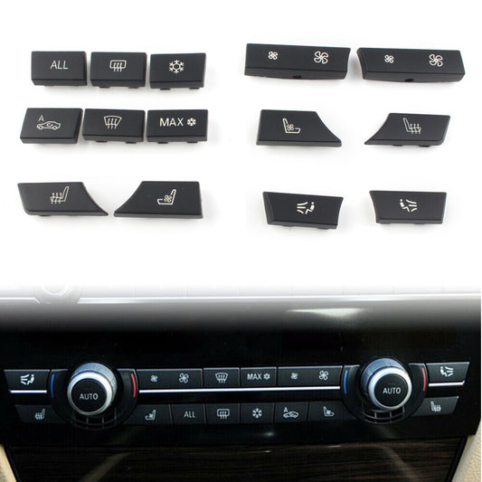 14 Button Key Caps Repair A/C Heater Switch for BMW F07 F10 F11 61319313924