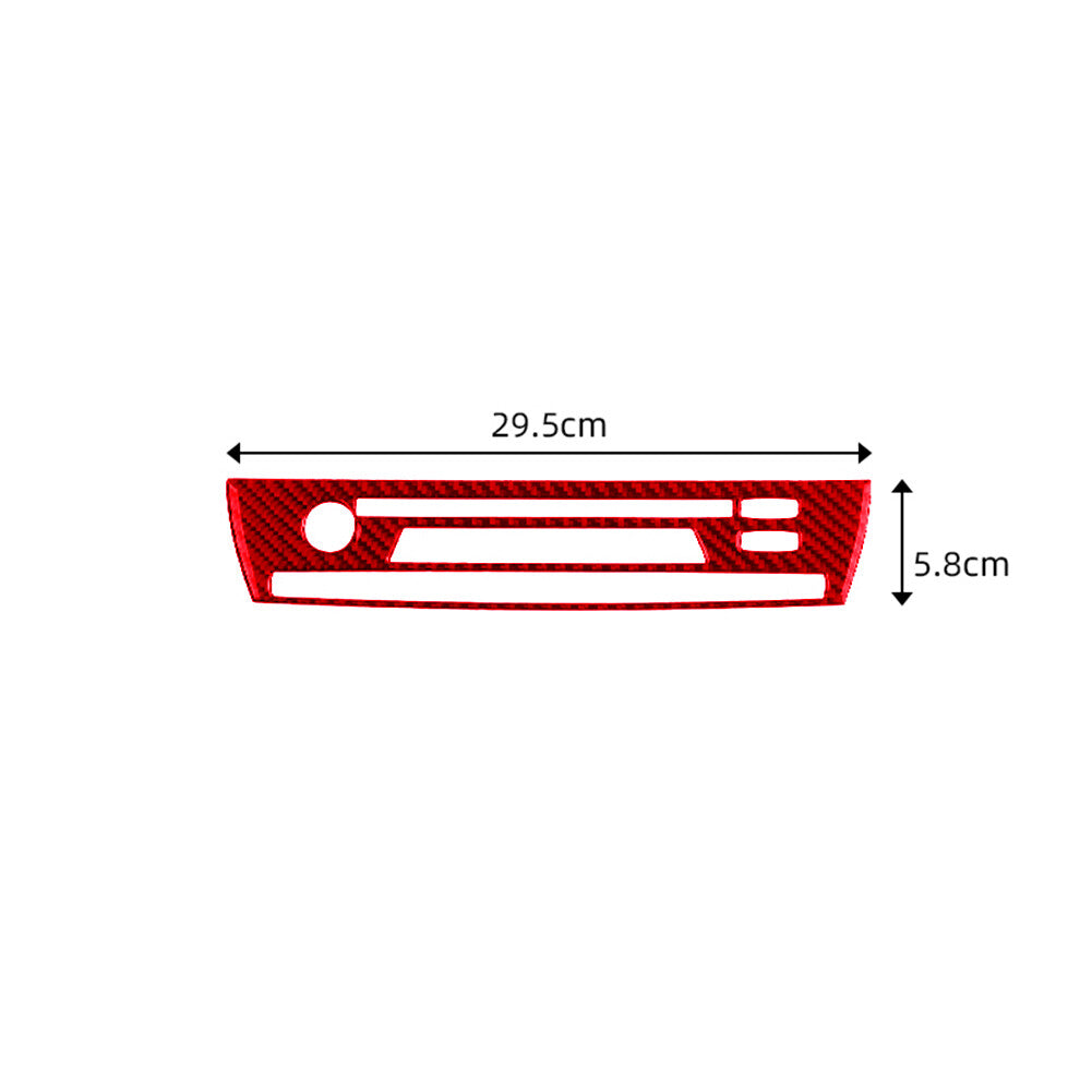 Red Carbon Fiber CD Console Trim Type A for BMW X3 2004-2010