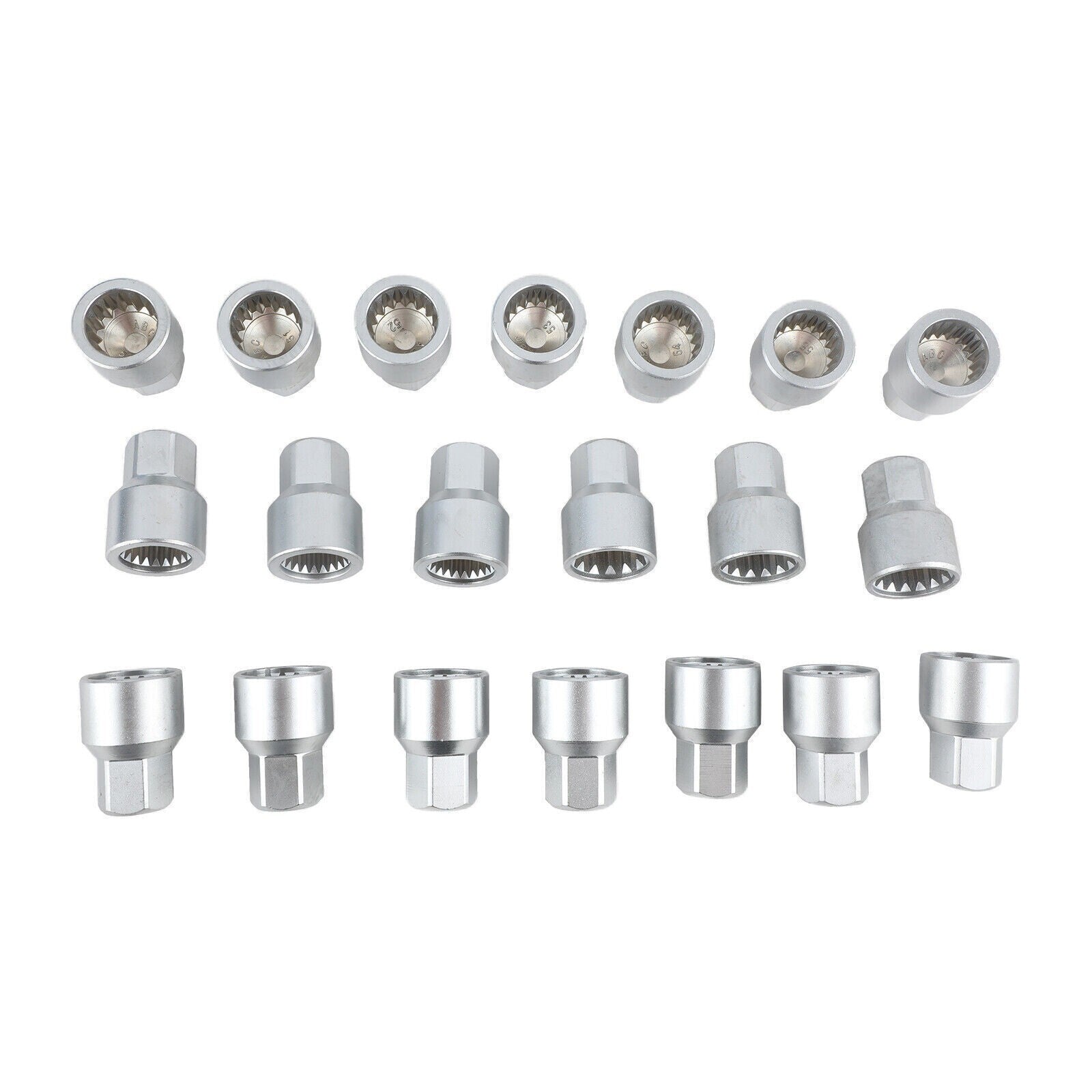 Locking Wheel Nut Key Screws Socket set Anti-Theft Removal Tool for Porsche 20pc