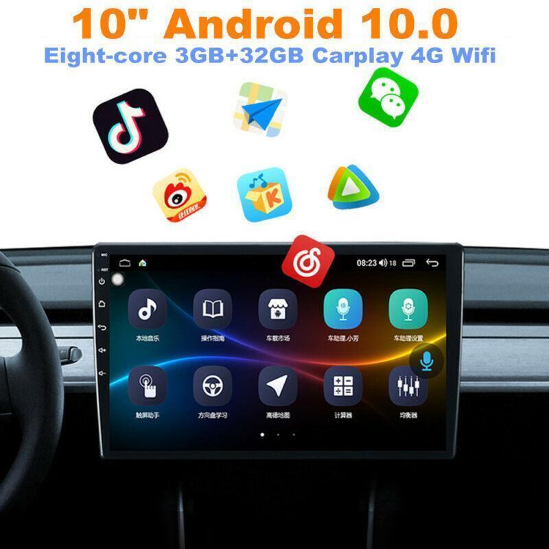 10 Android 10.0 2Din Car Stereo Navigation Eight-core 3+32GB Carplay 4G Version