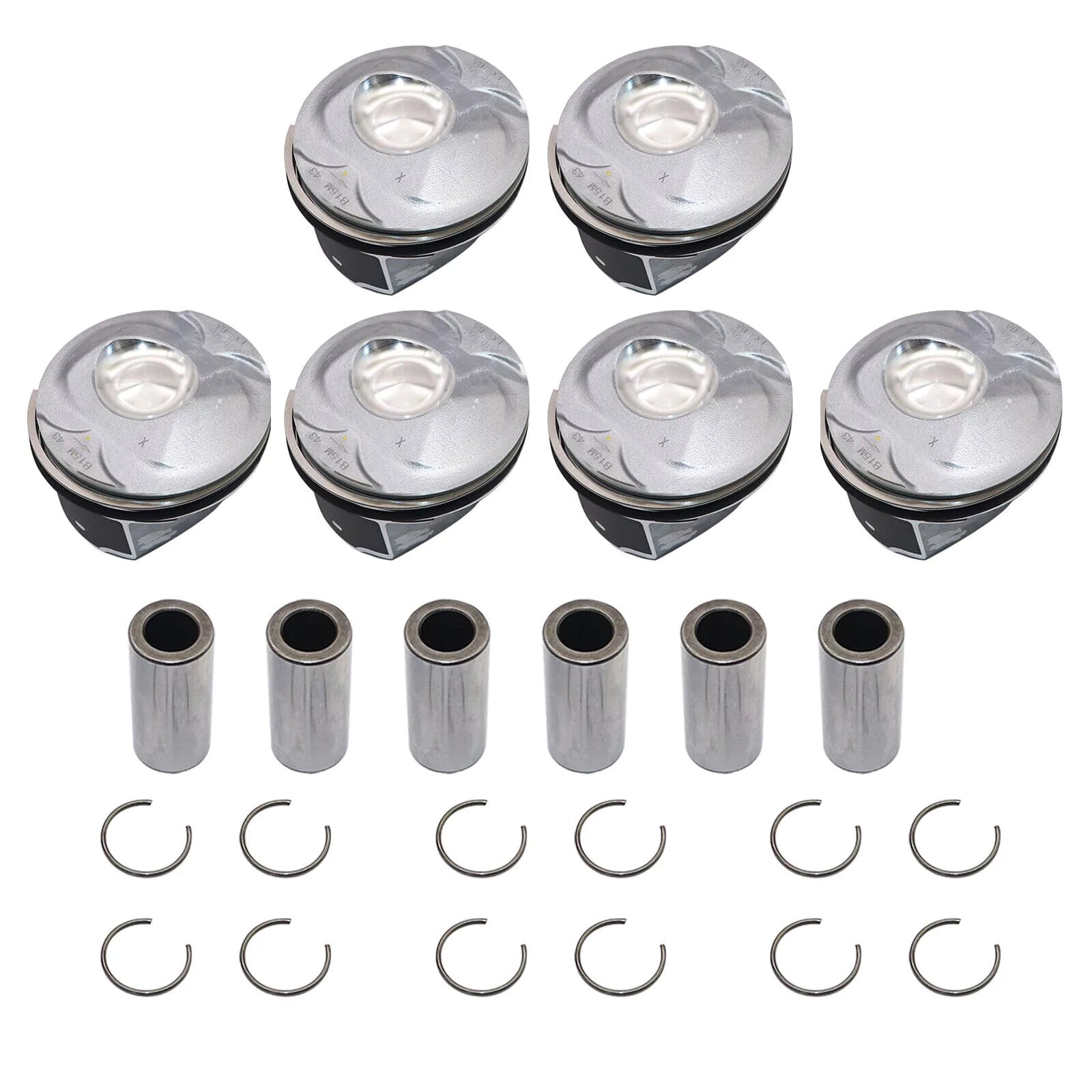 6PCS Supercharged Piston Set Kit Accessories for Jaguar for Land Rover 3.0L V6