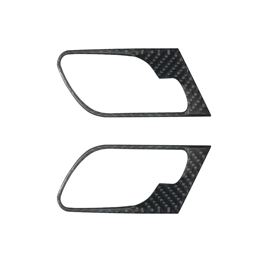 2-Piece Carbon Fiber Interior Rear Door Handle Cover Trim for BMW X5 E53 2000 - 2006