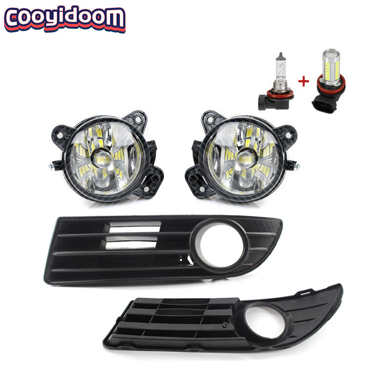 Front halogen + LED fog lights are suitable for Volkswagen Polo GTI 9N3 MK4 (2005-2010).