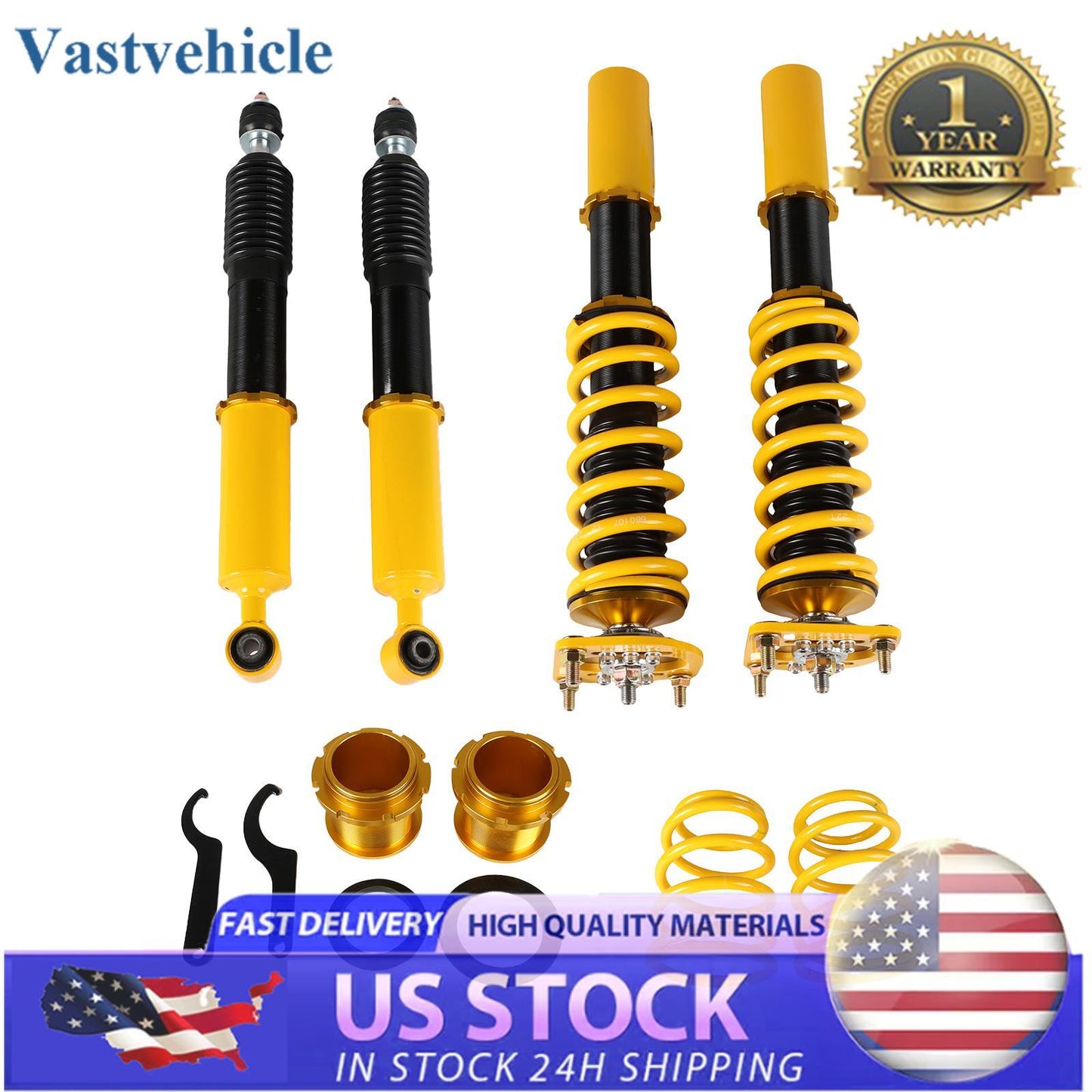 Coilovers Kits for Ford for Mustang 94-04 Adjustable Height Mounts Shock Strut