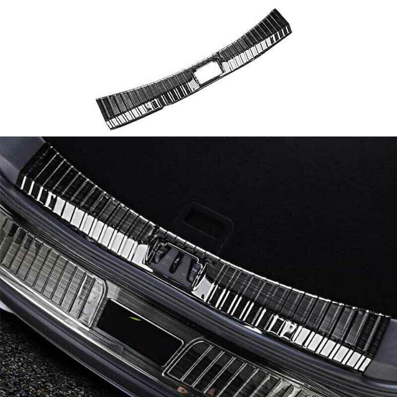 Black Titanium Inner Rear Bumper Protector Guard Trim for Ford Escape Kuga 13-19