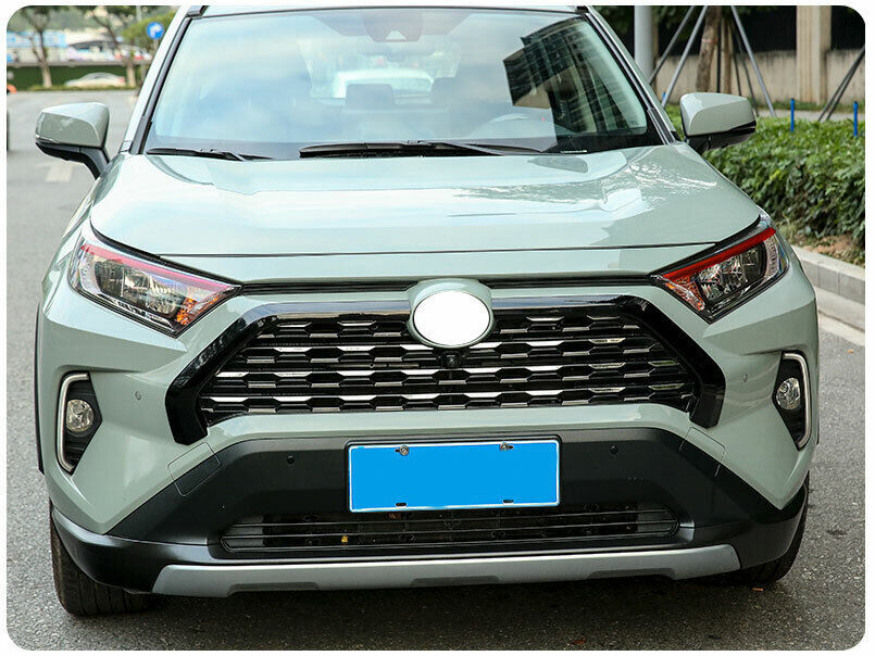 for Toyota RAV4 2019-2022bright black Front Center Mesh Grille Grill Strip Cover