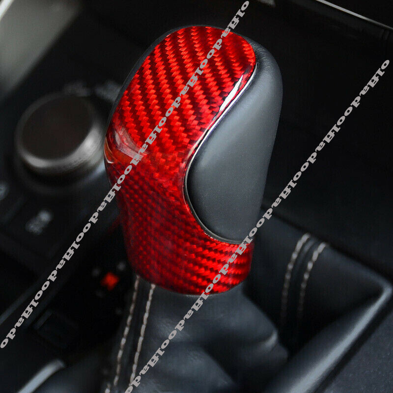 Red Carbon Fiber Gear Shift Knob Cover for Lexus IS RC GS NX NX200t for ES RX 450h