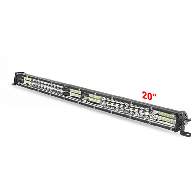 Car Single Row 40 Led Lamp Strip 19 Super White Bright Spotlight Work Light