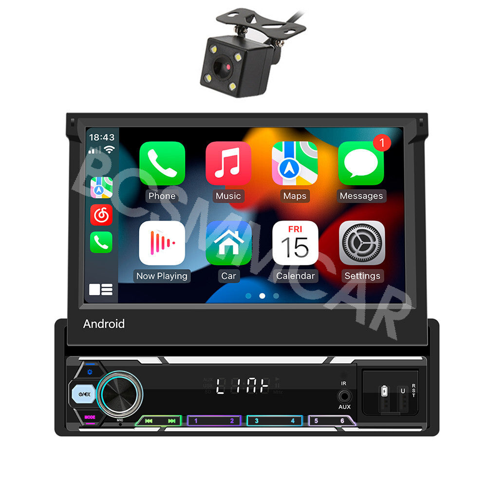 7in Android 13 Radio Car Head Unit GPS Navigation Wifi Stereo CarPlay W/Camera