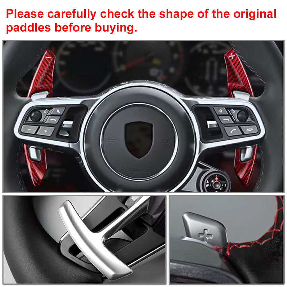 Carbon Fiber Steering Wheel Shift Paddle Add On for Porsche Macan for Cayenne 911