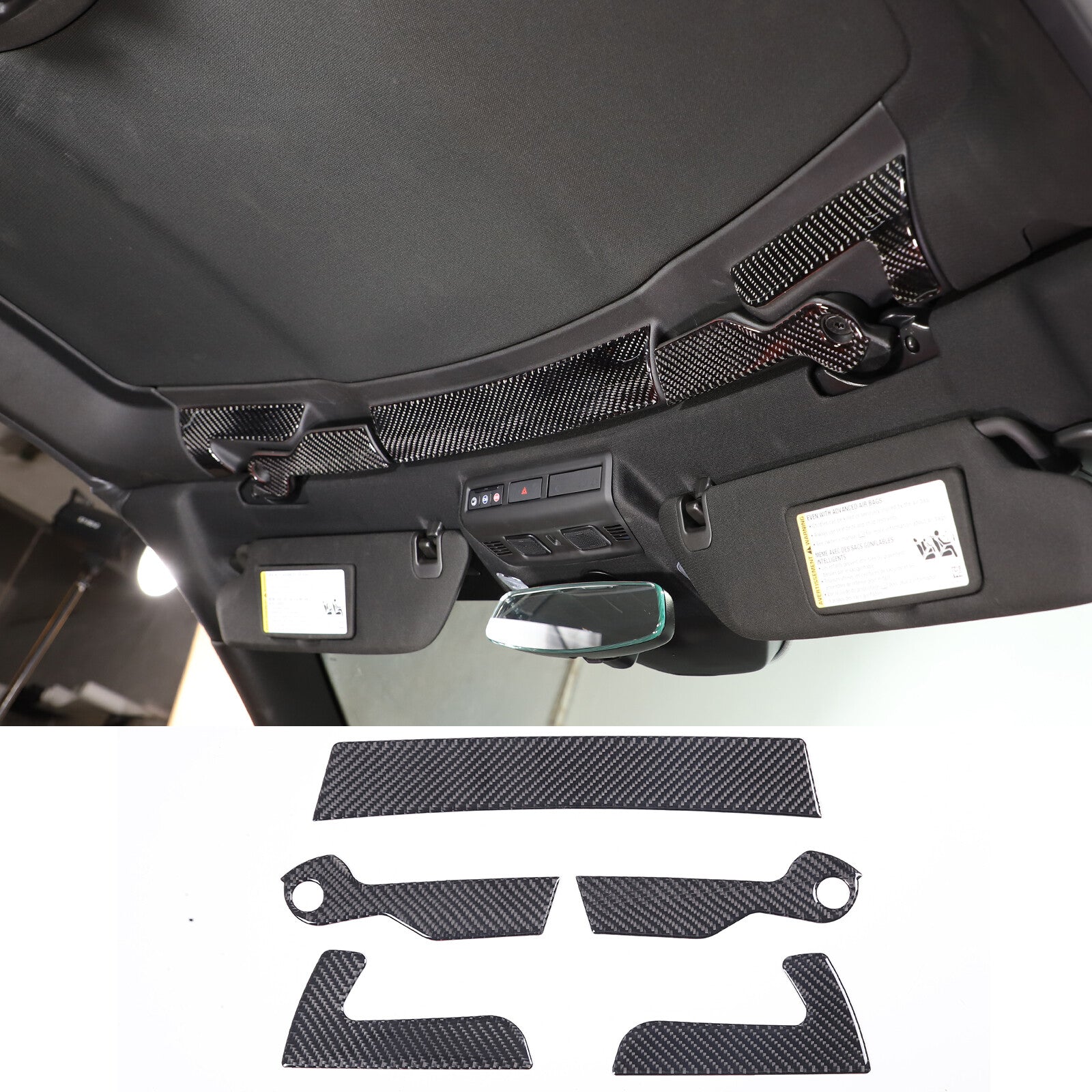 ABS matte black inner door cup frame trim cover for Toyota Sequoia 22-23