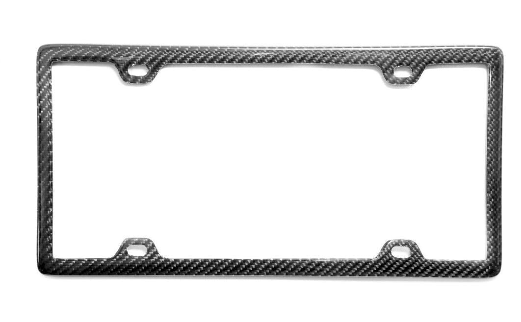Car license plate frame cover cap trunk ultra-thin black carbon suitable for Ram
